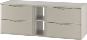 Kaszmirowy Zestaw Łazienkowy 140cm Szafka z Blatem Regał Delica