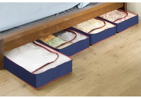 Plastikowe pojemniki pod łóżko zestaw 4 szt. 100x45x15 cm Deep Blue – Maximex