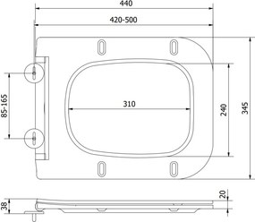 Mexen Madox deska wolnoopadająca slim, duroplast, czarna mat - 39154085