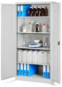 Zestaw 4x biurowa szafa metalowa na akta JAN, 900 x 1850 x 400 mm, szara