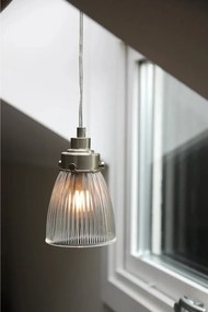Lampa wisząca w kolorze srebra ze szklanym kloszem ø 11 cm Bellis – Markslöjd