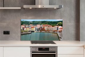 Panel nad Blat Kuchenny Miasto w Dolinie Górskiej Rzeki