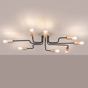 Żyrandol TIMBO 8 czarny SOLLUX  LIGHTING