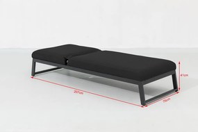 Doppler MELIA LIKA-TEX® leżak ogrodowy antracyt