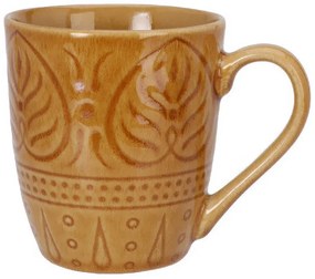 Ceramiczny kubek ze żłobionym wzorem, 390 ml