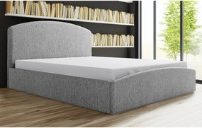 Tapicerowane łóżko Montana 150x212x90 cm, powierzchnia spania 140x200 cm, schowek, podnośnik, tkanina Monolith popielaty