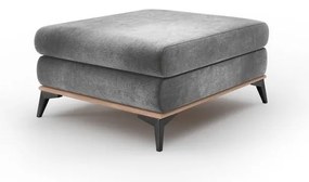 Szary puf z aksamitnym obiciem Windsor &amp; Co Sofas Astre