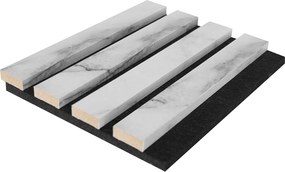 Panel ścienny akustyczny - Drewniane wykończenie - Efekt białego marmuru - Opakowanie 3,12 m² - Zestaw 2 sztuk - PENCIA