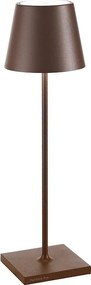 Lampa stołowa LED Poldina Pro Corten, akumulatorowa i ściemnialna, do 12 h pracy, do użytku zewnętrznego, IP65