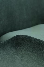 Krzesło ciemny zielony tapicerowane velvet metalowe nowoczesne loft K454