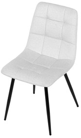 Zestaw obiadowy z ceramiki spiekanej i metalu, 5 szt., biały