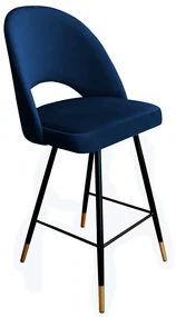 Hoker niski ISKAR VELVET GOLD granatowy ATOS