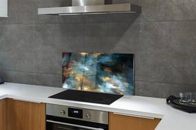 Panel szklany do Kuchni Barwna Abstrakcja Malarska