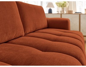 Ceglasta rozkładana/ze schowkiem sofa 251 cm Fuji – Bobochic Paris