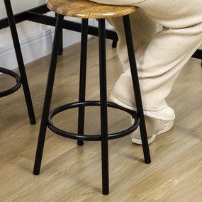 HOMCOM Zestaw barowy stół z 4 krzesłami nowoczesny design do jadalni kompaktowy | Aosom PL