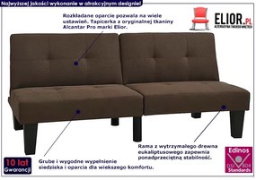 Rozkładana ciemnobrązowa sofa - Iluna 3X