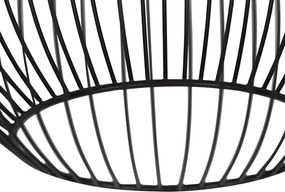 Designerska okrągła lampa wisząca czarna 30 cm - Dos