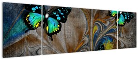 Obraz - Jasne motyle na zdjęciu (170x50 cm)