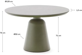 Okrągły stół ogrodowy z ceramicznym blatem ø 120 cm Tudons – Kave Home
