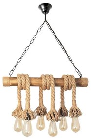 Brilagi - Żyrandol na łańcuchu KOS 6xE27/60W/230V buk