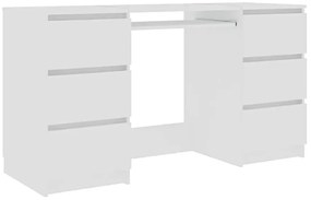 Białe minimalistyczne biurko z szufladami - Sanmi