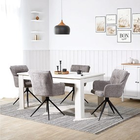 Krzesło jadalniane 57x89x60 cm szare nowoczesne krzesła typu jajko