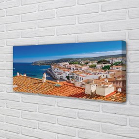 Duży obraz na płótnie Miasto Pomiędzy Morzem a Górami