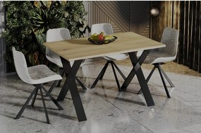 Stół rozkładany X 130(210)x80 dąb natura