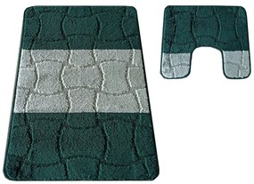 Elegancki zielony komplet dywaników łazienkowych L1-Z15