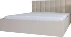 Kaszmirowe łóżko z zagłówkiem i materacem 90x200 D0-W48