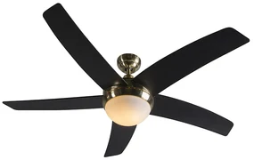Wentylator sufitowy z lampa i pilotem złoty z pilotem - Cool Nowoczesny Oswietlenie wewnetrzne