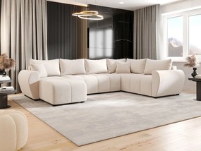 BEDANTE narożnik w kształcie U MOLISA U PLUS Itaka 16 prawa beżowy z funkcją spania sofa w kształcie litery U z pojemnikiem na pościel