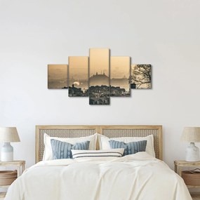 Obraz - Miasto pod mgłą (125x70 cm)