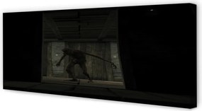 Obraz na płótnie Zombie w Ciemnym Budynku