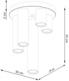 Plafon LAGOS 5P biały SOLLUX  LIGHTING