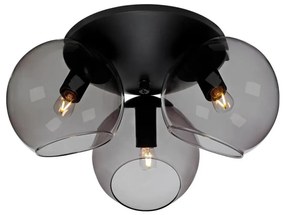 Cottex P2423SVG - lampa sufitowa CAPELLA 3xE14/40W/230V śr. 37 cm przydymiona/czarna