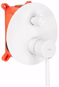 Zestaw wannowo-prysznicowy podtynkowy Rea Lungo Biały + BOX