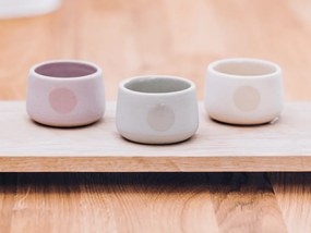 Brązowy ceramiczny świecznik LIGHT POWDER