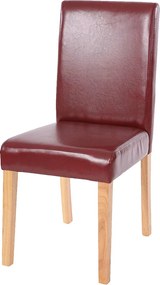 Krzesło do jadalni Littau,  czerwono-brązowy, jasne nogi