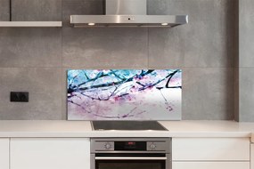 Szklany Panel Gałęzie Drzewa na tle Nieba