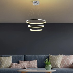 Lampa wisząca LED w kolorze srebra ø 50 cm Simit – Opviq lights