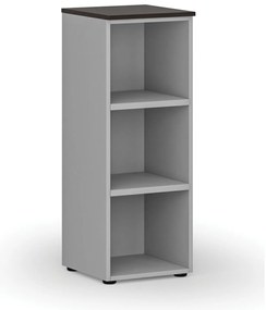 Regał biurowy PRIMO GRAY, 400 x 420 x 1087 mm, szary/wenge