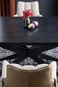 Stół do Jadalni rozkładany MDF czarny 180-240/100/76 cm SANDRO