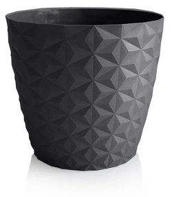 Crystal matt doniczka z recyklingu 30 cm,  antracyt, 30 cm