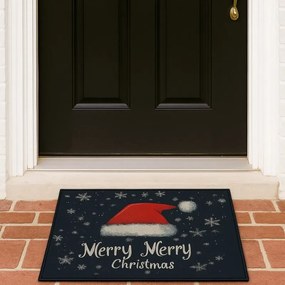 Świąteczna wycieraczka SANTA STEP 60x90 cm, czarna
