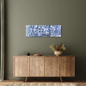 Obraz - abstrakcja 3D (z zegarem) (90x30 cm)