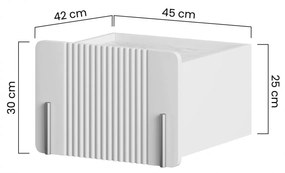 Szafka nocna Malmi 45 cm wisząca z szufladą - kaszmir / crema bianca / złoty