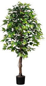 Sztuczna roślina Ficus benjamin, 160 cm, zielona