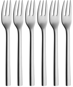 Szare widelczyki deserowe ze stali nierdzewnej zestaw 6 szt. Nuova – WMF