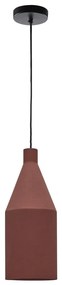 Lampa wisząca w kolorze terakoty z metalowym kloszem ø 15 cm Peralta – Kave Home
